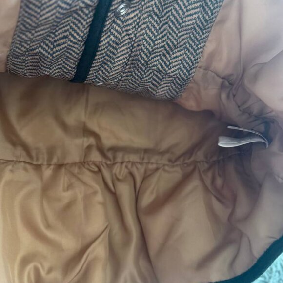 Janie and Jack Girls Quilted Tweed Vest 5-6 | Brown Herringbone Peplum Gilet - Picture 9 of 9